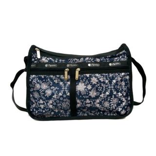 レスポートサック(LeSportsac)のLESPORTSAC(レスポートサック) ショルダーバッグ - グレー×ブルー×マルチ 花柄 レスポナイロン(ショルダーバッグ)