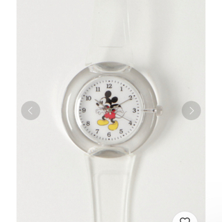 ローリーズファーム(LOWRYS FARM)の【新品】ローリーズファーム　ミッキーマウスウォッチ　クリア　Disney(腕時計)