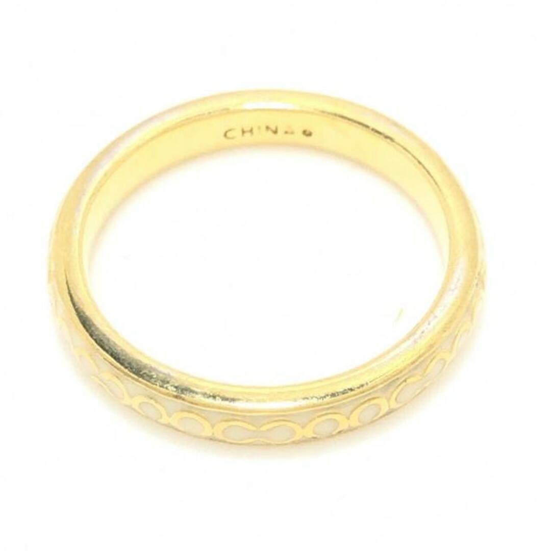 COACH(コーチ)のCOACH(コーチ) リング - 金属素材 ゴールド×アイボリー レディースのアクセサリー(リング(指輪))の商品写真