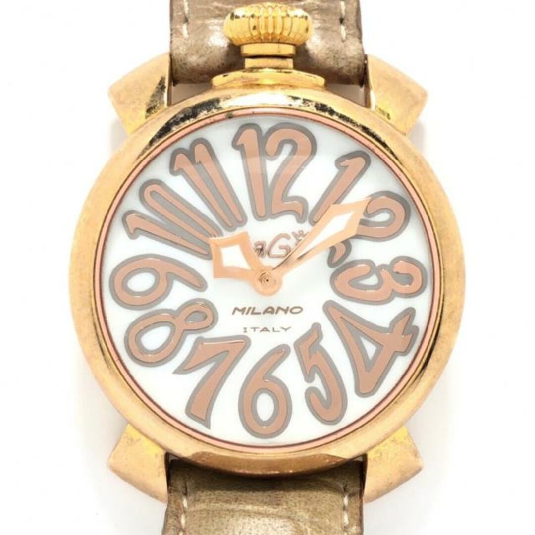GAGA MILANO(ガガミラノ) 腕時計 マヌアーレ40 ボーイズ アイボリー