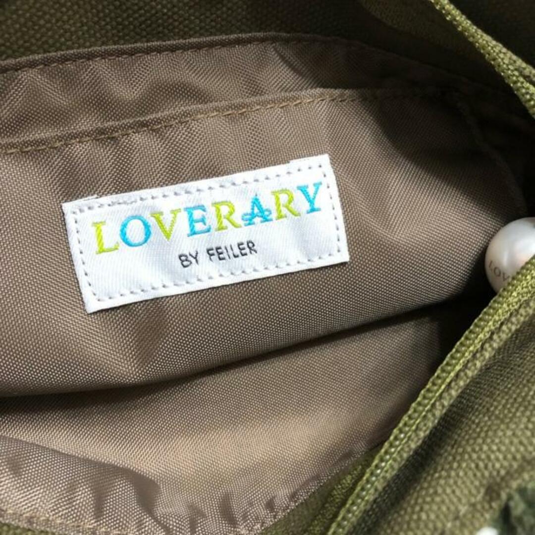 FEILER - FEILER(フェイラー) ハンドバッグ美品 - カーキ×白 FEILER - FEILER(フェイラー) ハンドバッグ美品 - カーキ×白