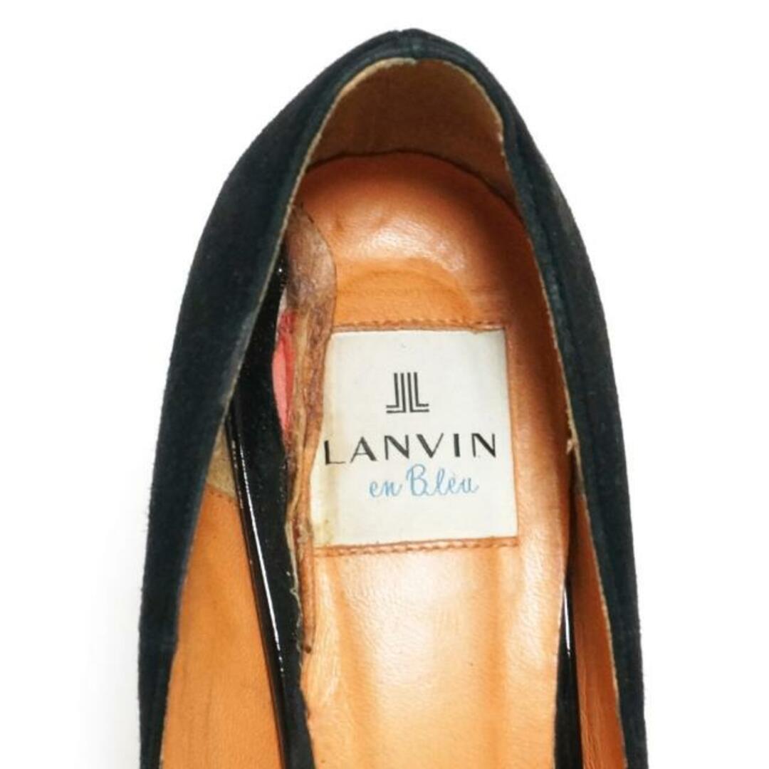 LANVIN en Bleu(ランバンオンブルー)のLANVIN en Bleu(ランバンオンブルー) パンプス 24 1/2 レディース - 黒 アウトソール張替済 スエード レディースの靴/シューズ(ハイヒール/パンプス)の商品写真