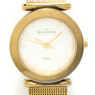 スカーゲン(SKAGEN)のSKAGEN(スカーゲン) 腕時計 - 107SGGD レディース ラインストーン 白(腕時計)