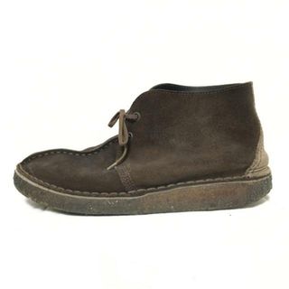 クラークス(Clarks)のClarks(クラークス) ショートブーツ GB9 レディース - ダークブラウン×ベージュ スエード(ブーツ)