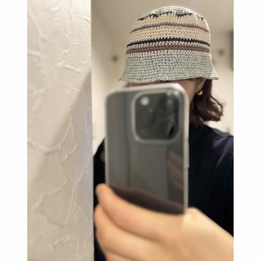 ZARA(ザラ)の【新品未使用】　バケットハット　約58cm ニット帽　クロシェ　クラッシャー レディースの帽子(ニット帽/ビーニー)の商品写真