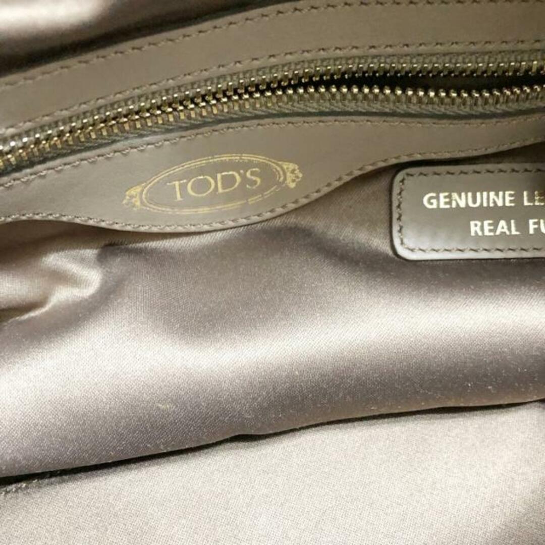 TOD'S(トッズ)のTOD'S(トッズ) ハンドバッグ D-キューブ ブラウン ファー×レザー レディースのバッグ(ハンドバッグ)の商品写真