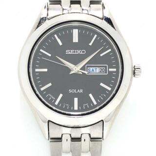 セイコー(SEIKO)のSEIKO(セイコー) 腕時計 - V138-0AC0 レディース 黒(腕時計)