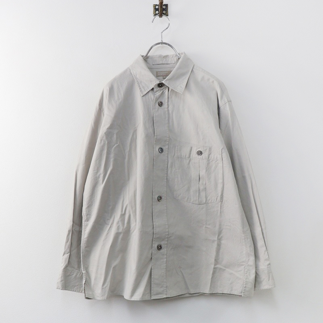 MARGARET HOWELL(マーガレットハウエル)の美品 2022AW マーガレットハウエル MARGARET HOWELL BRUSHED COTTON TWILL シャツ S/グレー コットン メンズ【2400013734400】 メンズのトップス(シャツ)の商品写真