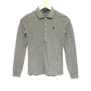 ポロラルフローレン(POLO RALPH LAUREN)のPOLObyRalphLauren(ポロラルフローレン) 長袖ポロシャツ サイズXS レディース - グレー 刺繍(ポロシャツ)