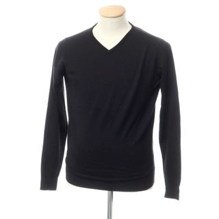 ジョンスメドレー(JOHN SMEDLEY)の【中古】ジョンスメドレー JOHN SMEDLEY ハイゲージウール Vネックニット ブラック【サイズXS】【メンズ】(ニット/セーター)