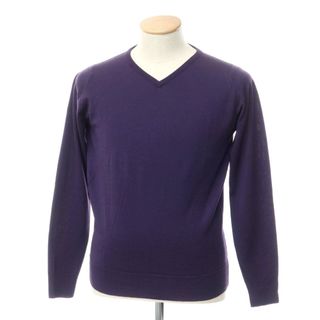 ジョンスメドレー(JOHN SMEDLEY)の【中古】ジョンスメドレー JOHN SMEDLEY ハイゲージウール Vネックニット パープル【サイズXS】【メンズ】(ニット/セーター)