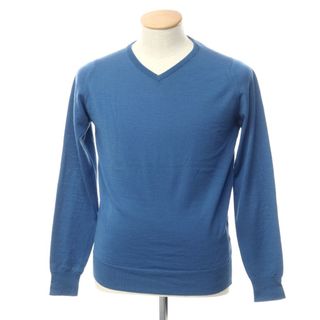 ジョンスメドレー(JOHN SMEDLEY)の【中古】ジョンスメドレー JOHN SMEDLEY ハイゲージウール Vネックニット ブルー【サイズXS】【メンズ】(ニット/セーター)