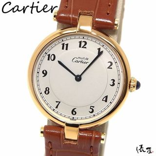 カルティエ(Cartier)の【OH済/仕上済】カルティエ マストヴァンドーム LM アラビア ラージサイズ メンズ レディース ヴィンテージ Cartier 時計 腕時計 中古【送料無料】(腕時計(アナログ))