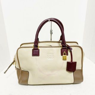 ロエベ(LOEWE)のLOEWE(ロエベ) ハンドバッグ アマソナ36 グレーベージュ×ダークブラウン レザー(ハンドバッグ)