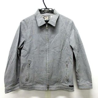 バーバリーブラックレーベル(BURBERRY BLACK LABEL)のBurberry Black Label(バーバリーブラックレーベル) ブルゾン サイズM レディース - 白×黒 千鳥格子/長袖/ジップアップ/春/秋(ブルゾン)