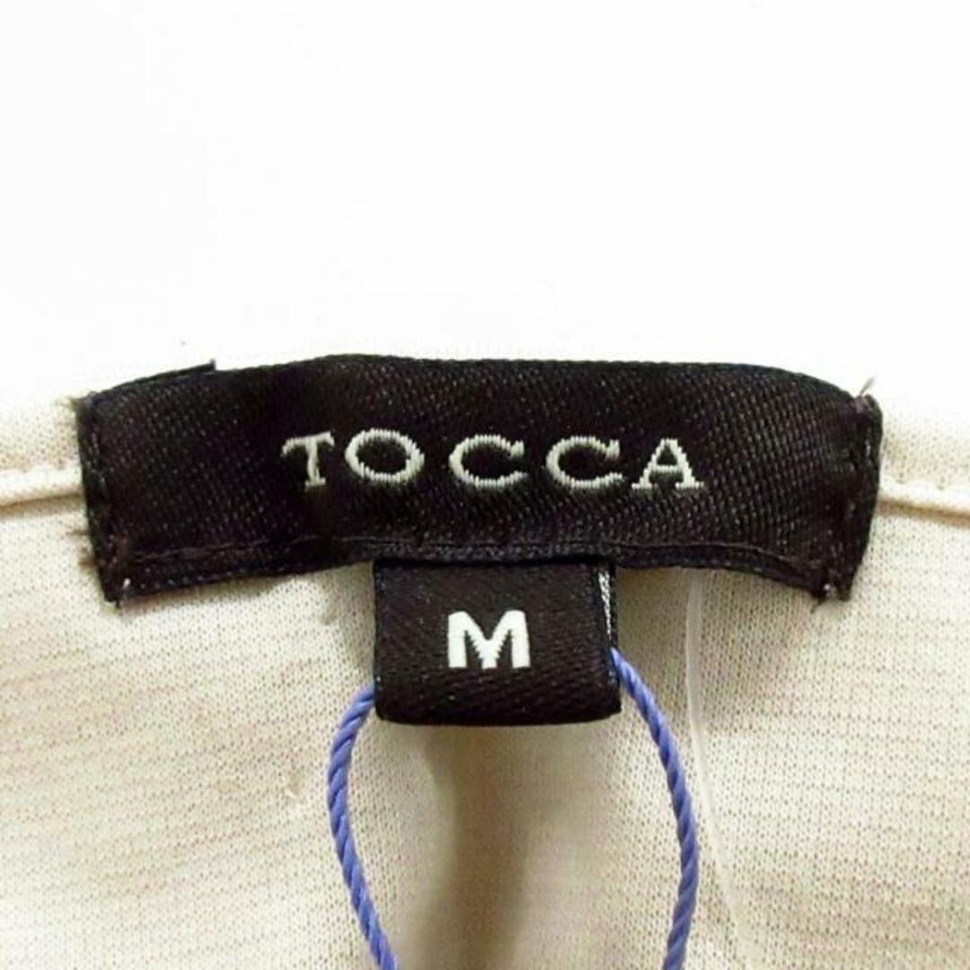 TOCCA(トッカ)のTOCCA(トッカ) ワンピース サイズM レディース美品  ベージュ×白 クルーネック/半袖/ひざ丈/花柄 レディースのワンピース(その他)の商品写真