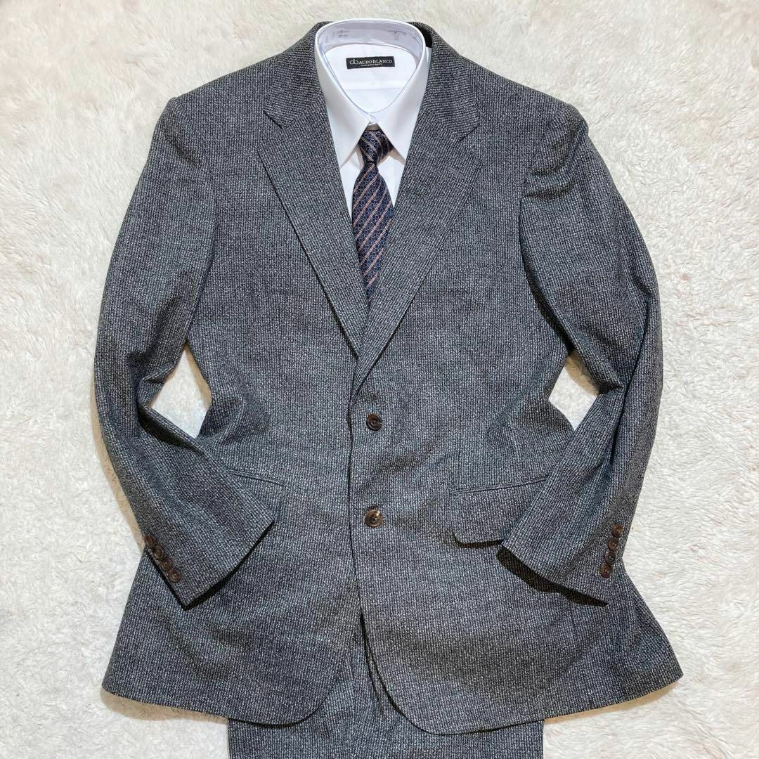 BURBERRY(バーバリー)の【未使用級】バーバリーロンドン スーツ ツイード MIXカラー グレー A6 L メンズのスーツ(セットアップ)の商品写真