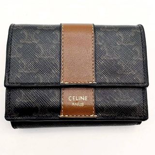 セリーヌ(celine)の【美品】セリーヌ 折り財布 トリオンフ マカダム柄 ロゴ刻印 ユニセックス(財布)