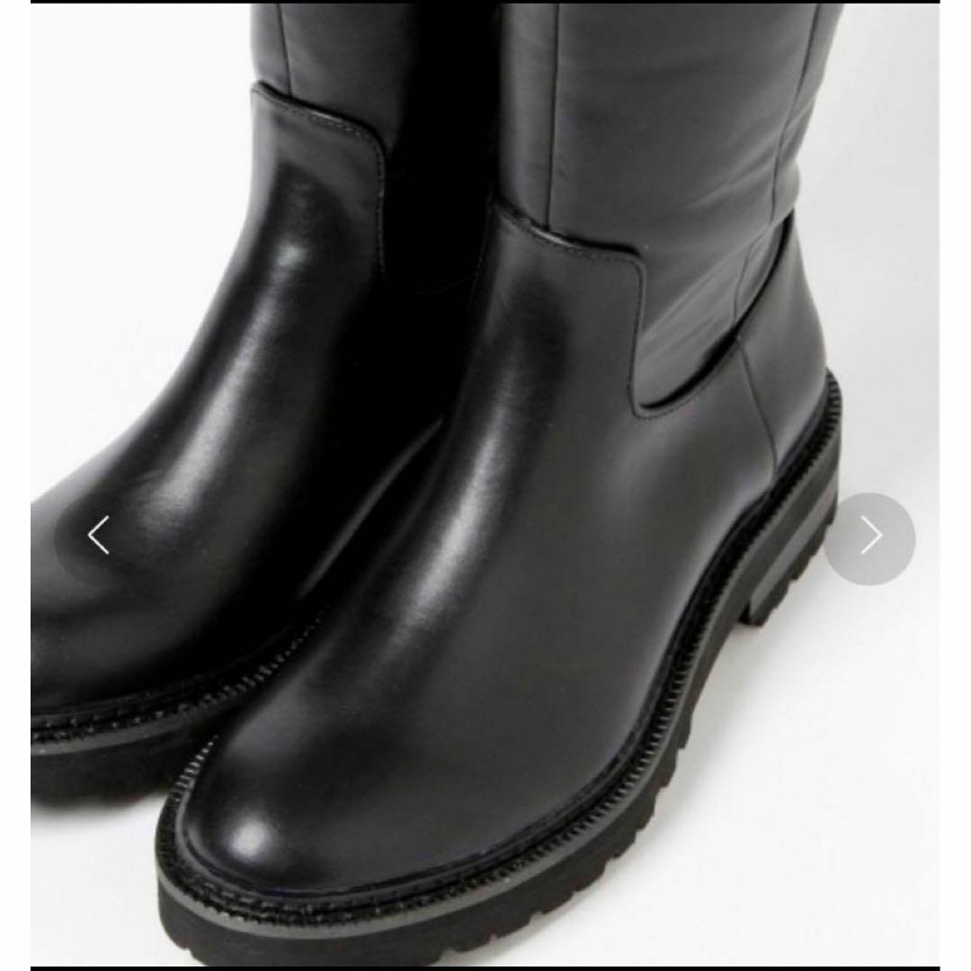 LOWRYS FARM(ローリーズファーム)のlowrysfarm フラットロングブーツ　黒　Mサイズ レディースの靴/シューズ(ブーツ)の商品写真