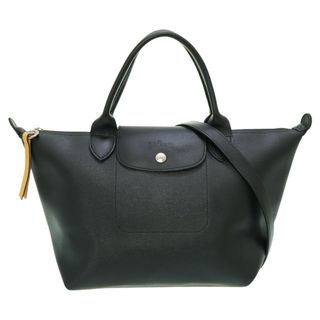 ロンシャン(LONGCHAMP)の新品同様 ロンシャン プリアージュ トートバッグ コーティングキャンバス ブラック ショルダーストラップ付 黒 0054【中古】LONGCHAMP(トートバッグ)