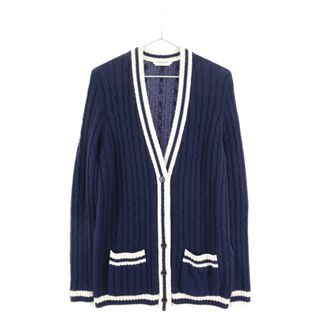 Saint Laurent - SAINT LAURENT PARIS サンローランパリ ケーブルニットカーディガン レディース 668374 Y75FW ネイビー