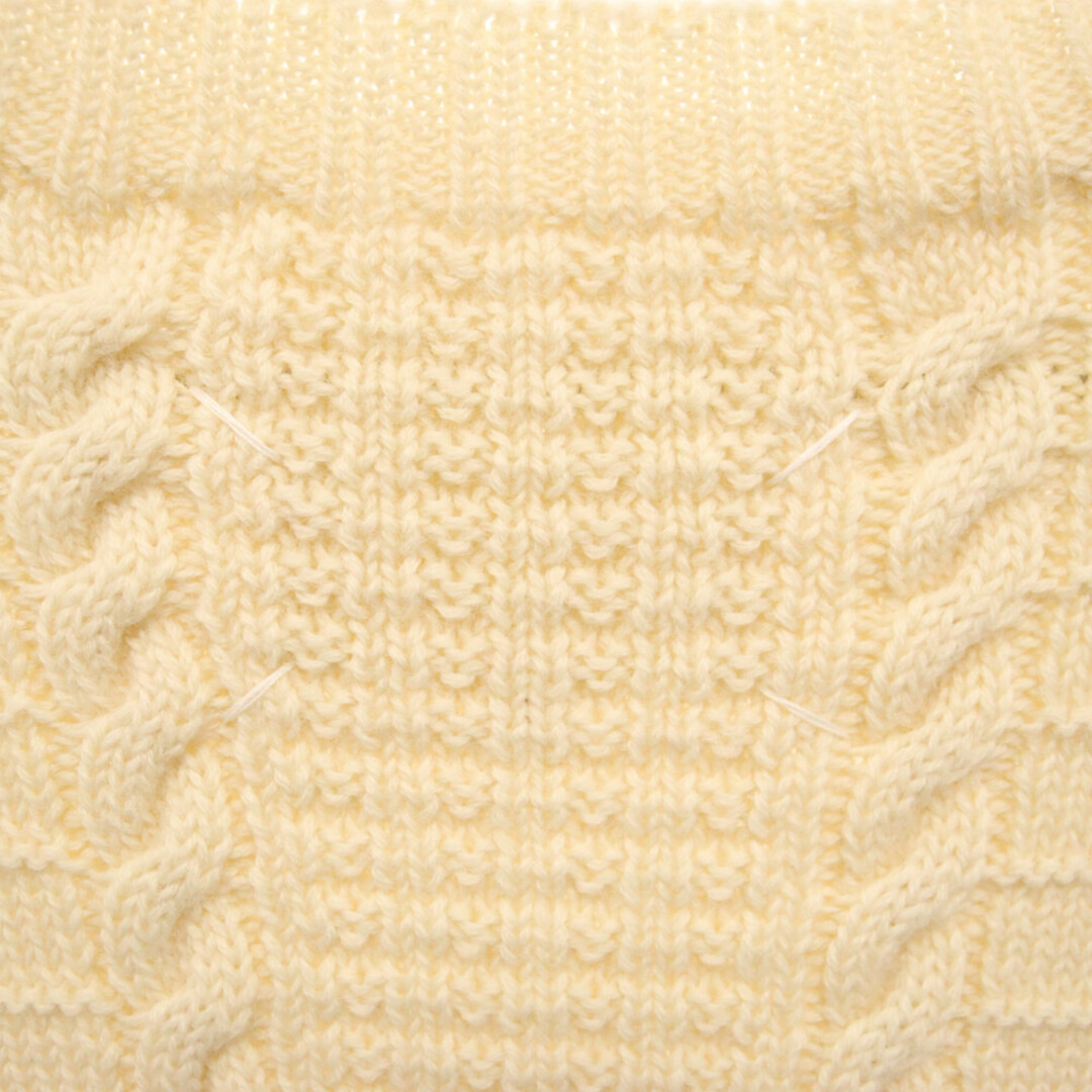 Maison Martin Margiela(マルタンマルジェラ)のMaison Margiela メゾンマルジェラ 22SS CABLE KNIT WOOL SWEATER デザイン切り替え ウール クルーネックスニット セーター アイボリー S30GP0336 S17911 メンズのトップス(ニット/セーター)の商品写真