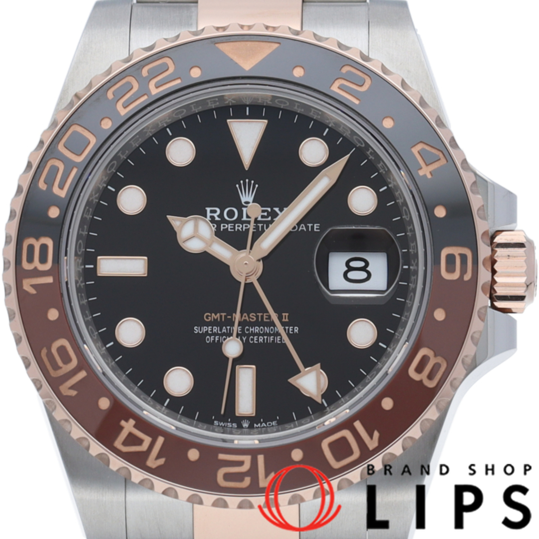 ROLEX(ロレックス)のロレックス GMTマスター2 GMT-Master 2 126711CHNR(ﾗﾝﾀﾞﾑ) 箱 保証書 K18PG/SS メンズ時計 ブラック 美品 【新品】 メンズの時計(その他)の商品写真