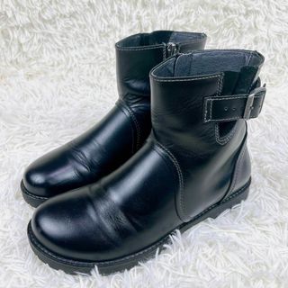 ビルケンシュトック(BIRKENSTOCK)の極美品 ビルケンシュトック ショートブーツ STOWE ストウ ブラック 38(ブーツ)