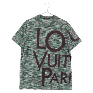 ルイヴィトン(LOUIS VUITTON)のLOUIS VUITTON ルイヴィトン 19SS ビッグロゴ ギャラクシー プリンテッド クルーネック 半袖Tシャツ グリーン RM191M IYD HGY12W(Tシャツ/カットソー(半袖/袖なし))