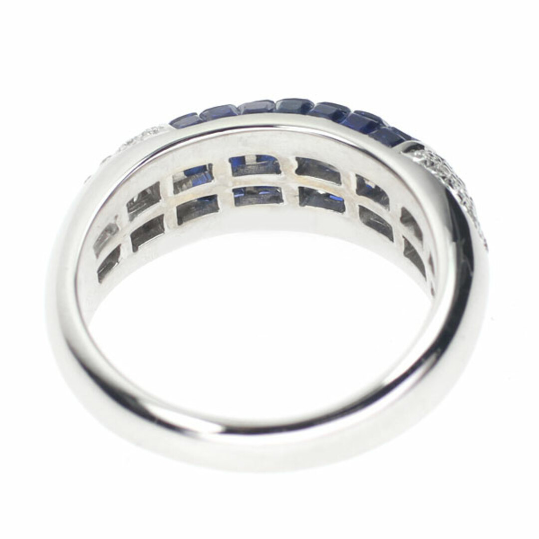 K18WG サファイア ダイヤモンド リング 3.15ct D0.20ct ミステリーセッティング レディースのアクセサリー(リング(指輪))の商品写真