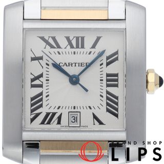 カルティエ(Cartier)のカルティエ タンク フランセーズ ウォッチ LM オートマチック コンビ Tank Francaise LM W51005Q4 K18YG/SS メンズ時計 ホワイト OH・仕上げ済 美品 【中古】(その他)