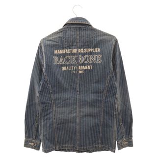 バックボーン(BACKBONE)のBACK BONE バックボーン 13SS ヒッコリー デニムオーバーオール サロペット&ヒッコリーデニムジャケット BB13SS-OA11/BB13SS-B12 インディゴ(Gジャン/デニムジャケット)