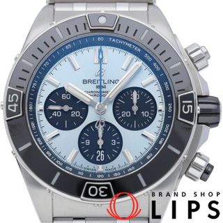 BREITLING - ブライトリング スーパー クロノマット B01 44 アイスブルー 純正バックル・ラバー付 Super Chronomat B01 44 PB0136/PB0136251C1S1 箱 保証書 バンド 1駒 SS メンズ時計 美品 【中古】