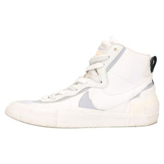 ナイキ(NIKE)のNIKE ナイキ ×SACAI BLAZER MID BV0072-100 サカイ ブレーザー ミッドカットスニーカー ホワイト US8/26cm(スニーカー)