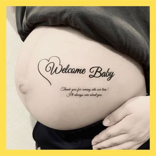 No.1【Welcome Baby】マタニティシール マタニティフォトシール(その他)