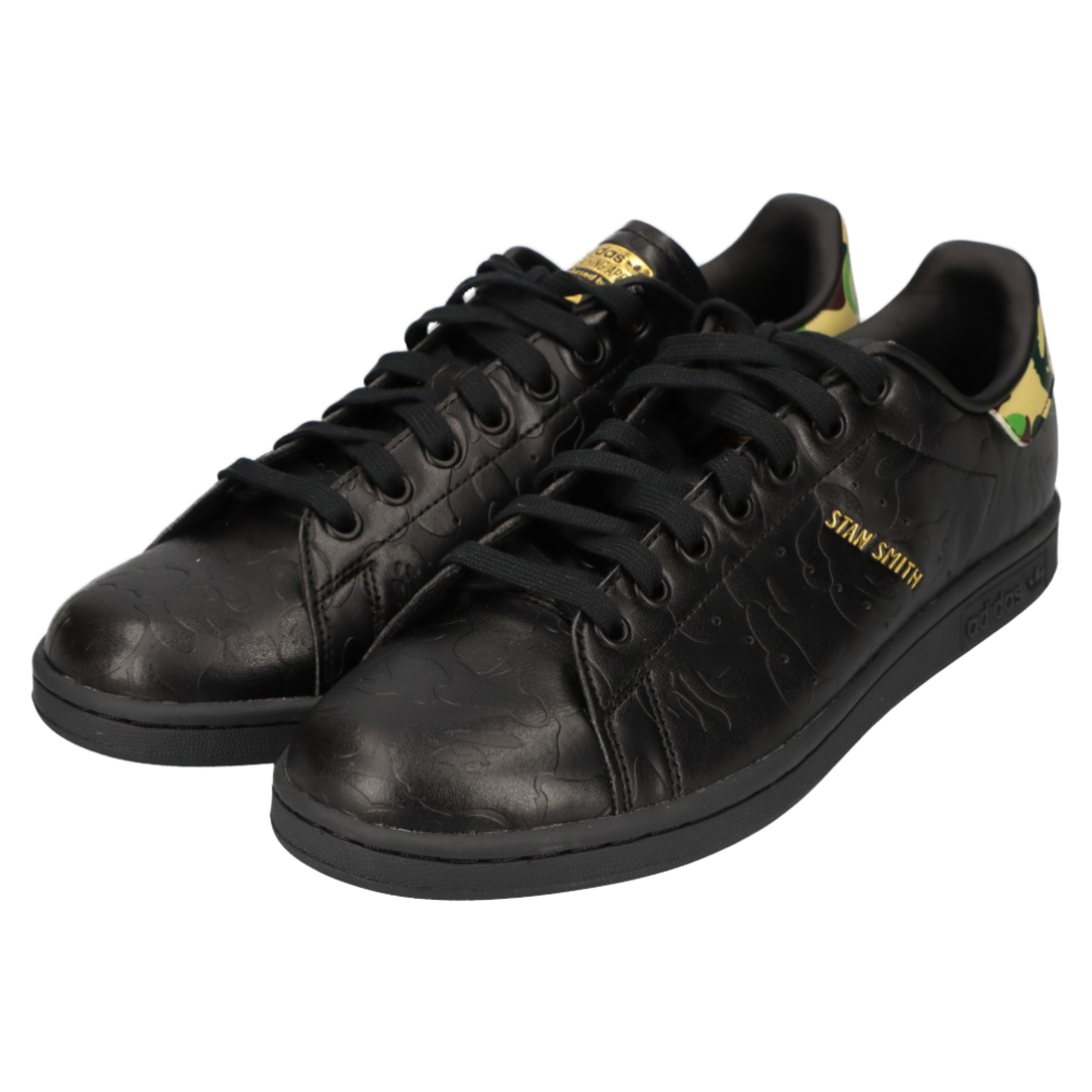 送料無料 adidas アディダス × A BATHING APE STAN SMITH 30th Anniversary アベイシングエイプ スタンスミス 30周年 ローカットスニーカー ブラック US9/27cm IG1116