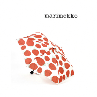 マリメッコ(marimekko)のマリメッコ Marimekko 折りたたみ傘　マンシッカ　イチゴ　傘　(傘)