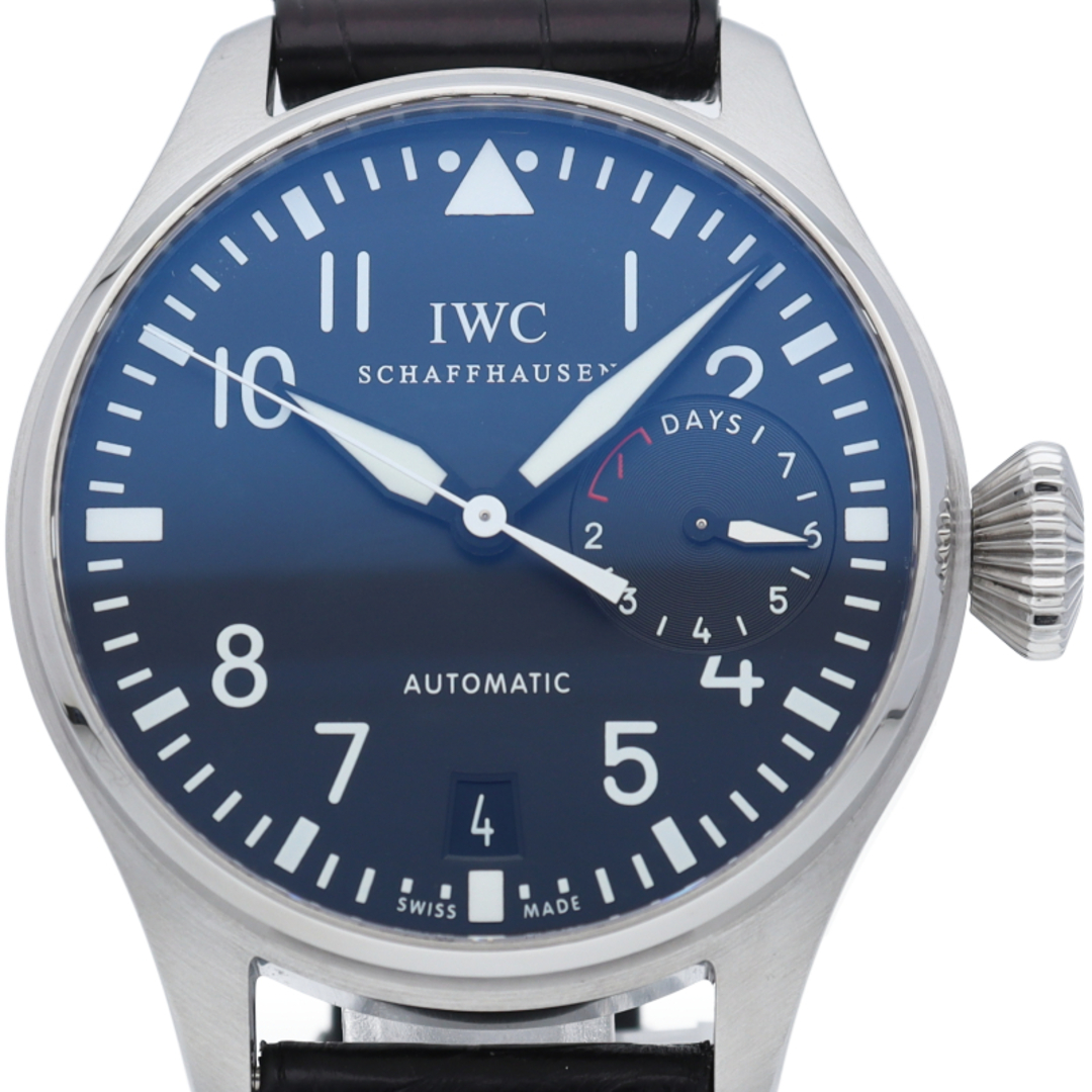 IWC(インターナショナルウォッチカンパニー)のインターナショナルウォッチカンパニー IWC ビッグ パイロット ウォッチ 7デイズ Big Pilot Watch 7Days IW500401 箱 保証書 修理書
 SS/革 メンズ時計 ブラック 仕上げ済 美品 【中古】 メンズの時計(その他)の商品写真