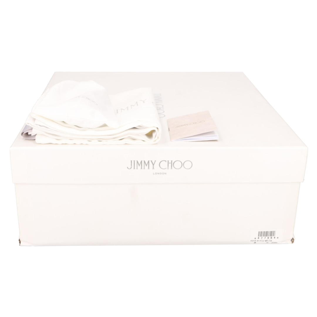 JIMMY CHOO(ジミーチュウ)のJIMMY CHOO ジミーチュウ レザーハイカットスニーカー ショートブーツ ホワイト J00013717941 メンズの靴/シューズ(ブーツ)の商品写真