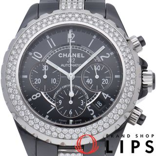 シャネル(CHANEL)のシャネル J12 ウォッチ 41mm クロノグラフ ダイヤベゼル ダイヤブレスレット J12 41mm Chronograph H1706 保証書 修理書 1駒 SS/セラミック メンズ時計 ブラック 仕上げ済 美品 【中古】(その他)