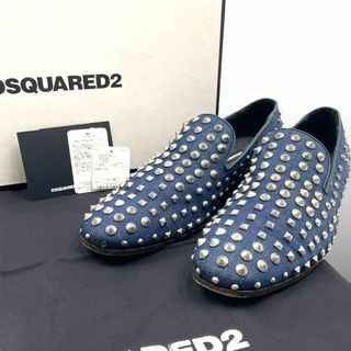 ディースクエアード(DSQUARED2)の良品 DSQUARED2 デニム ローファー スタッズ ブルー 41表記(その他)