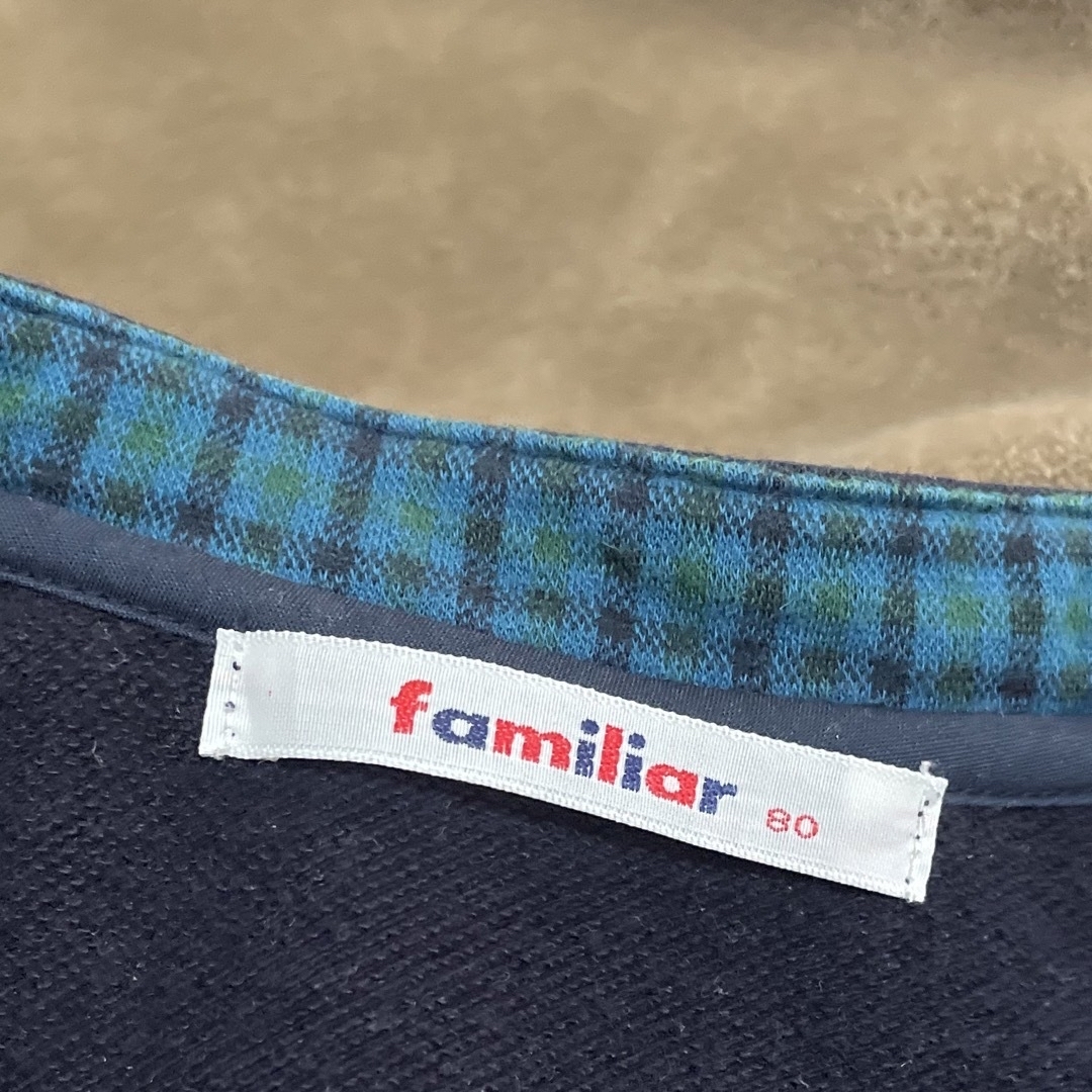 familiar(ファミリア)のused】80 ファミリア　ベスト　アウター　上着　familiar キッズ/ベビー/マタニティのベビー服(~85cm)(その他)の商品写真