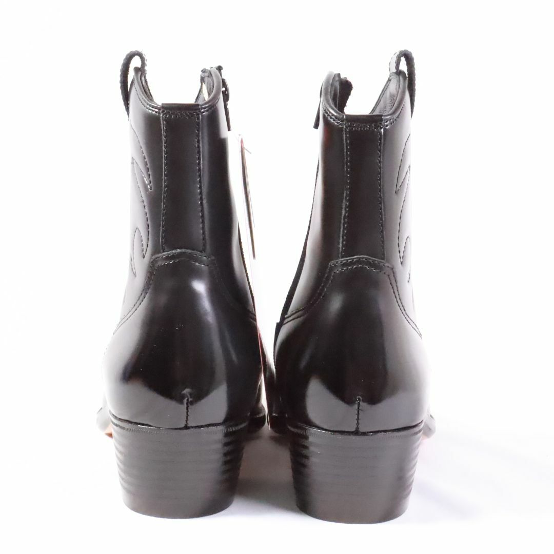 TEXAS VILLAGE テキサスヴィレッジ　ショートウェスタンブーツ　黒　25.5　タグ付き メンズの靴/シューズ(ブーツ)の商品写真