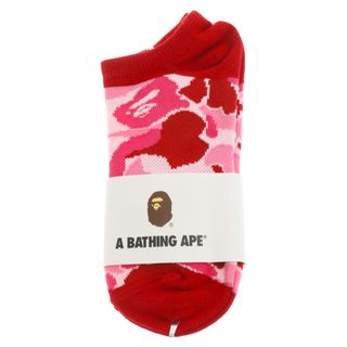 BAPE BY A BATHING APE ベイプ ア ベイシング エイプ リブ ロング ソックス 靴下 ピンク(その他)