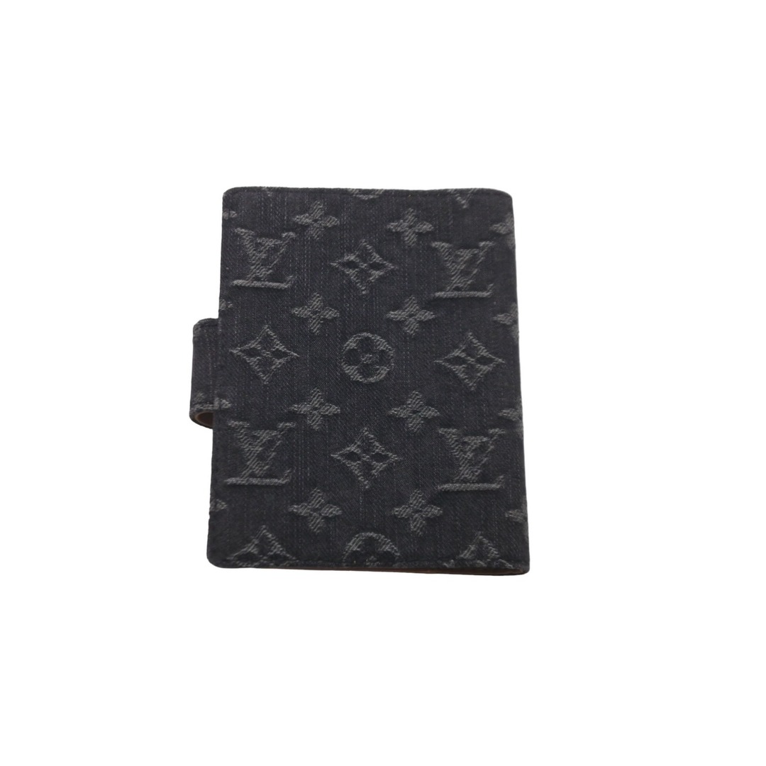 LOUIS VUITTON(ルイヴィトン)のLOUIS VUITTON ルイヴィトン 手帳カバー アジェンダ PM コアラ モノグラム デニム イニシャル R21038 ゴールド金具 美品 中古 60419 メンズのファッション小物(手帳)の商品写真