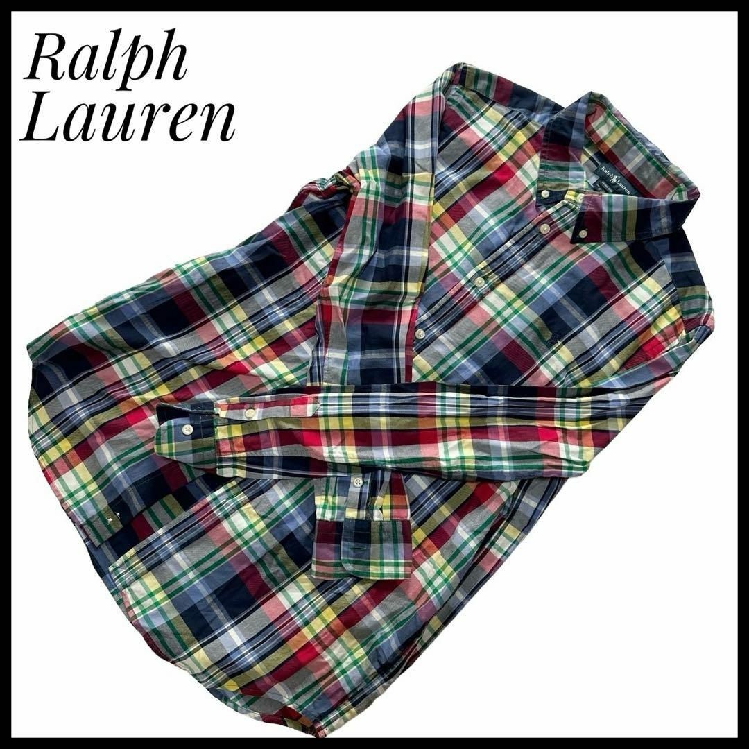 Ralph Lauren(ラルフローレン)の【美品】　ラルフローレン　シャツ　ワイシャツ　チェック　170サイズ メンズ キッズ/ベビー/マタニティのキッズ服男の子用(90cm~)(Tシャツ/カットソー)の商品写真