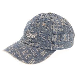 シュプリーム(Supreme)のSUPREME シュプリーム 21AW Warp jacquard logos denim 6 panel ワープ ジャカード ロゴ デニム キャップ(キャップ)