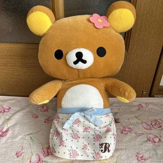 リラックマ(リラックマ)の非売品☆リラックマ 森でほっこりお花ぬいぐるみXL☆リラックマ ぬいぐるみ(キャラクターグッズ)