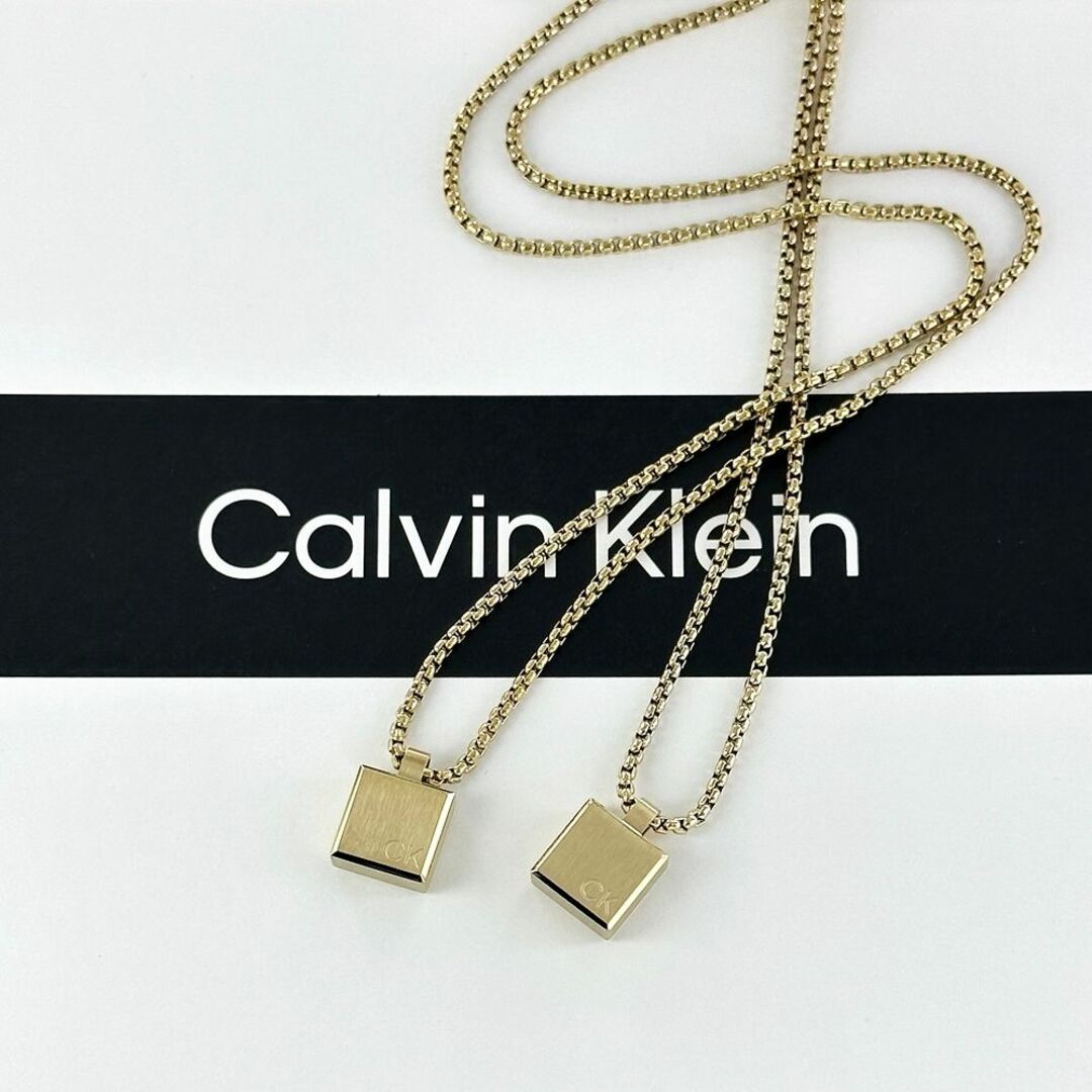 Calvin Klein(カルバンクライン)のペアネックレス お揃い カルバンクライン チェーンネックレス ブランド おしゃれ メンズ レディース カップル 男性 女性 プレゼント ペアアクセサリー ペアジュエリー ペアギフト レディースのアクセサリー(ネックレス)の商品写真