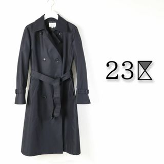 ニジュウサンク(23区)の717 新品 23区 定番ギャバジン トレン チコート スプリング ブラック38(トレンチコート)